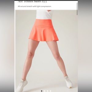 Athleta Ace tennis skort 13.5 / sunset glow